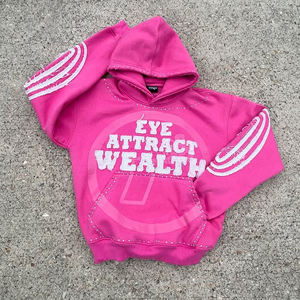 Sudadera con Capucha de Algodón Ecológico de Alta Calidad al por Mayor, con Bordado Desgastado, 370 GSM, Corte Holgado, Personalizable, para Hombre, Nueva Temporada de Invierno - Product Image 5