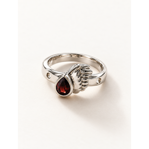 Bague Grenat Aile de Gardien pour Enfants - Bague Ouverte en Cuivre Plaqué Or avec Design Étoile Créatif - Product Image 1