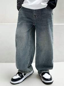 Pantalones vaqueros rectos transpirables de algodón de alta calidad para hombre, Vaqueros desgastados, lavados, de verano, a cuadros, de calle alta - Product Image 5