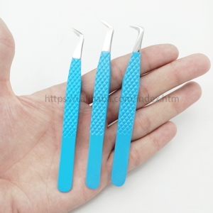 Pinzas para pestañas de 45 90 grados, pinzas de alta calidad, pinzas de extensión de pestañas de Metal, revestimiento de papel de Color - Product Image 2