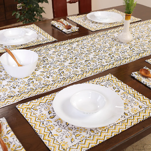 Livraison rapide 100% tapis de table en coton bio antidérapant facile à nettoyer tampons à vaisselle maison mariage personnalisé imprimé GOTS certifié - Product Image 1