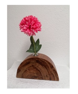 Haute Qualité Ronde Antique Poli Acacia Bois Vases De Table Prix De Gros pour La Décoration De La Maison - Product Image 1