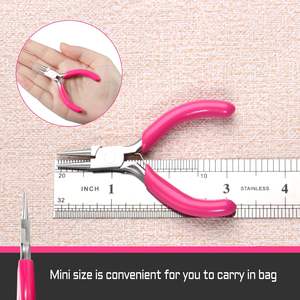 Mini alicates duraderos de 3 pulgadas, herramientas de fabricación de joyas, abalorios de acero al carbono, doblado de alambre, artesanía DIY, pedidos personalizados OEM - Product Image 4