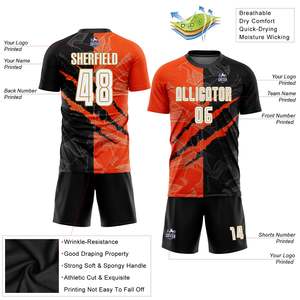 2024 personalizado hombres adultos fútbol uniforme Digital sublimación Jersey ligero 100% poliéster tela alta calidad OEM - Product Image 5