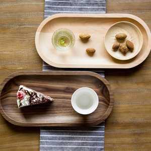 Plateau de service en bois moderne – Plateau rectangulaire en bois naturel pour le petit-déjeuner, les verres à eau et les collations. - Product Image 2