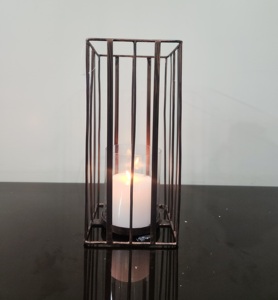 เชิงเทียนลวดตาข่ายโลหะสูงสไตล์วินเทจที่วางเทียนเสาสำหรับบ้านงานแต่งงานโต๊ะคริสต์มาสที่น่าสนใจ - Product Image 3