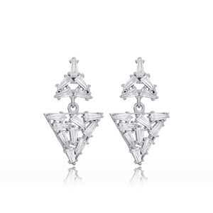 Baguette-pendientes de tuerca de Plata de Ley 925 hechos a mano, joyería geométrica turca, venta al por mayor - Product Image 6
