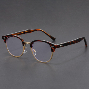 Gafas de Alta Calidad con Protección Anti Luz Azul para <span class=keywords><strong>Hombre</strong></span>, UV400, Ópticas Clásicas, Transparentes, Blancas, Plateadas, de Metal, Redondas, Graduables, 2025 - Product Image 1