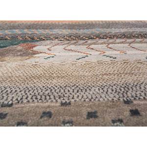 Tapis en laine et soie de bambou noué à la main Freedom Manchaha, design géométrique rectangulaire, couleur ivoire, pour la maison, le salon, le couloir - Product Image 3