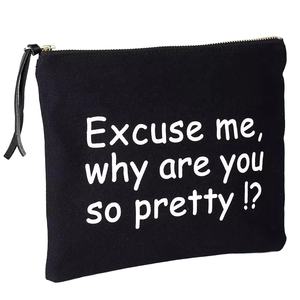 Customized Small Canvas Zipper Cosmetic Jewelry Pouch Coin Cash Purse Change <b>Holder</b> Cotton Zipper - Product Image 1