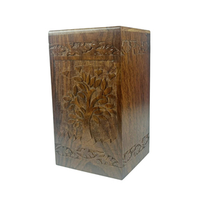 Custom Engraved Indian Rosewood Cremation <b>Urn</b> Honoring a Life with Unique Elegance home decor and home decoration - Product Image 1