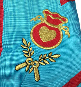 Qualité supérieure Memphis Misraim Ensemble de collier d'officier de réglementation français Turquoise Machine Broderie Artisanat Service OEM à faible quantité minimale de commande - Product Image 6