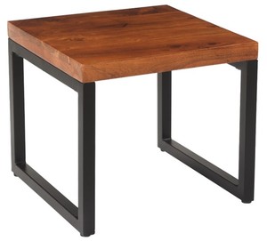 Table d'appoint moderne et durable en bois d'acacia et en fer, meubles de salon pour la maison - Product Image 2