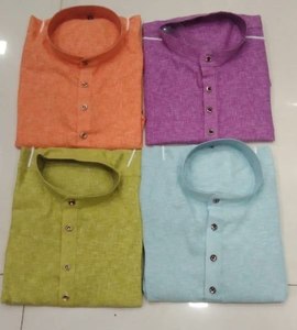 เสื้อคุร์ตาเดนิมทรงปกติสำหรับผู้ชาย ผ้าฝ้าย 100% แขนยาว กันยับ โดยผู้ส่งออกขายส่ง Fabzone - Product Image 1