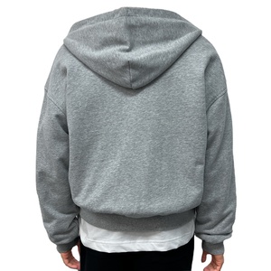 Sweat à capuche pour homme OEM en gros, hiver, 100% coton, épais, coupe oversize et carrée, réversible, à carreaux, double couche, numérique haute qualité - Product Image 3
