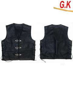 Chaleco de cuero para motociclistas / chaleco de cuero original / ropa de carreras para hombre - Product Image 2