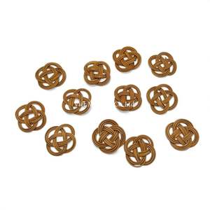 Abalorio Artesanal de Ratán de Fibra Natural para la Elaboración de Joyas, Pendientes y Collares - Product Image 3