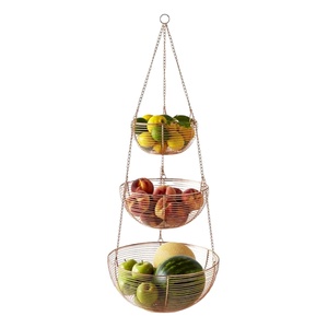 Metal Household Fruit Storage Organizer Living room Countertop Fruit Basket Manufacturers home storage & organization