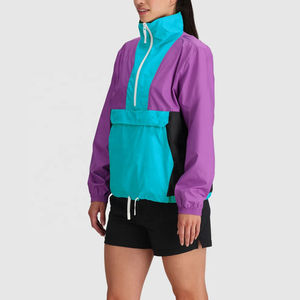 Veste coupe-vent à fermeture éclair à manches longues personnalisée à prix bon marché nouveau design grande taille imperméable avec impression de logo - Product Image 3