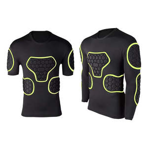 Chemise rembourrée de haute qualité pour hommes, compression protectrice, côtes, entraînement, vêtements de sport, vente en gros - Product Image 6