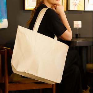 Sacs fourre-tout en toile pour femmes avec fermeture éclair et poche intérieure Modèle TG261 - Product Image 2