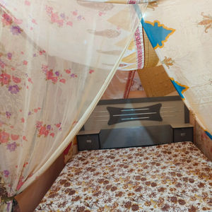 Multicolored Bohemian Sari Breathable Bed <b>Canopy</b> with Mosquito Net and Camping <b>Tent</b> for Home Decor and Camping - Product Image 1