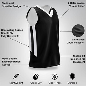 Camiseta de Baloncesto Cómoda para Hombre, Personalizable, Lisa, 100% Poliéster, Impresa, Antibacteriana, Transpirable, para Adultos - Product Image 5