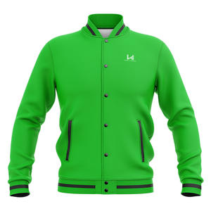 Veste universitaire unisexe à col rond, unie, personnalisée, écologique, coupe-vent, respirante, streetwear, printemps 2026, Wear 4 Games - Product Image 4