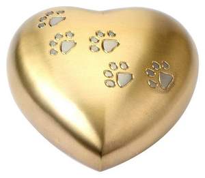 Square Aluminium Eco-Friendly Waterproof <b>Keepsake</b> Urn with Paw Engraved Design for Animal <b>Ashes</b> - Product Image 1