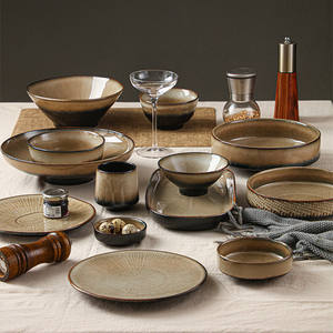 Vintage Porcelain Dinnerware Set Luxury Elegant Nature Hand-Painted Microwave Dishwasher Safe Eco-Friendly for Restaurant Hotel - Product Image 1