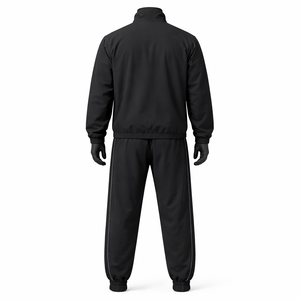 Men’s <b>Black</b> <b>Windbreaker</b> Tracksuit 2 Piece Set Lightweight Windproof Sportswear Jogging Track Suit Custom Logo OEM - Product Image 2