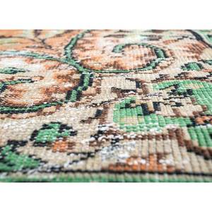 Tapis en laine noués à la main de grande taille, style vintage, motif médaillon rouge et orange, pour salon ou couloir - Pae-3315 - Product Image 3