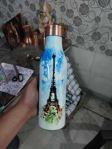 Jarra de Cobre para Dormitorio con Vaso Incorporado, Jarra de Noche sin Juntas, Diseño Martillado, (1000 ML) King International - Product Image 5