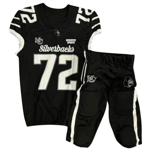 ชุดอเมริกันฟุตบอลแบบปรับแต่งได้แขนสั้นระบายอากาศได้ดีพิมพ์ลายขนาดพิเศษ - Product Image 4