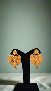 Juego de pendientes de alta calidad con diseño tradicional 22CT chapado en oro estilo Jhumka pendientes joyería para mujer - Product Image 3