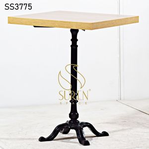 Table de Restaurant en bois de style indien, Table au design Unique en fer - Product Image 5