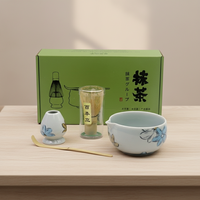 Ensemble de matcha de luxe en céramique de style Japandi, résistant à la chaleur, collection de cérémonie du thé haut de gamme 3460876Set