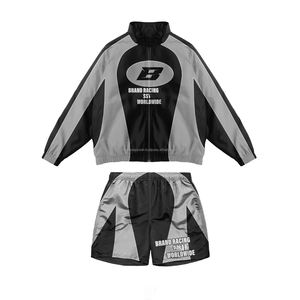 Nuevo Conjunto Personalizado de Nylon para Hombre 2025, Conjunto de Chaqueta Cortavientos y Pantalones Cortos de Nylon Ligero, Ropa Deportiva Urbana para Hombre, Atuendo de Verano - Product Image 2