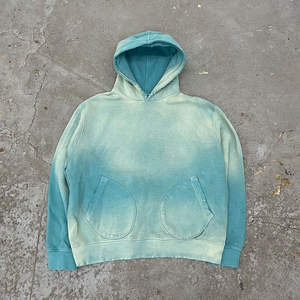 Sweat à capuche délavé à l'acide de haute qualité avec logo personnalisé Sweat à capuche brodé à coupe ample avec épaules tombantes pour hommes pour l'hiver - Product Image 3