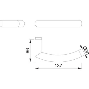 HOPPE Trdrckerlochteil Trondheim E1430Z Edelstahl Matt Vierkant 8 mm Links/Rechts DIN Hangers - Product Image 3