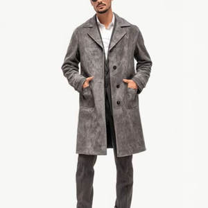 Gabardina de Cuero Sintético de Textura Suave para Hombre con Artesanía Refinada, Comodidad, Características Ecológicas y Transpirables - Product Image 3