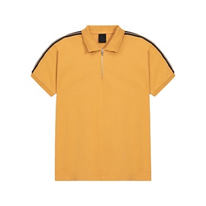 2025 hombres Smart Casual para Polo camisa cuello con cremallera 100% algodón antiarrugas camiseta al por mayor OEM ODM Casual algodón poliéster - Product Image 1