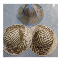 Chapeau de cowboy en feuille de Pandanus tissé à la main-Chapeau de paille mexicain et chapeau de sauveteur pour l'extérieur et la plage-Caryln 0084935825297