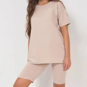 Conjunto de mujer de alta calidad, ropa informal de verano, tela de rizo transpirable con bordado, conjunto de 2 piezas para mujer - Product Image 3