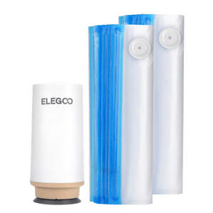 Nylon and Fabric Vacuum Storage Bags Kit with <b>Plastic</b> for <b>Wardrobe</b> Organization of Clothing and Food in Bedroom Space - Product Image 2