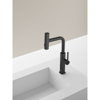 Bec fonctionnel monté sur le pont robinet de lavabo coulissant pluie mitigeurs de lavabo en laiton chaud et froid