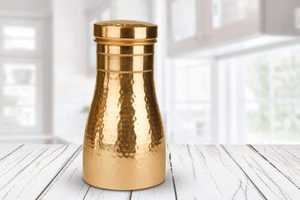Ayurveda Benefits <b>Copper</b> <b>Water</b> <b>Bottle</b> and High-Quality Gym <b>Copper</b> <b>Water</b> Drinking <b>Bottles</b> Hammered Design <b>Water</b> <b>Bottle</b> - Product Image 6