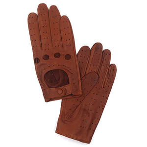 Guantes de conducción de cuero genuino de estilo de moda Guantes de conducción unisex de diseño personalizado ajustables al por mayor - Product Image 2