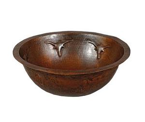 Évier martelé en cuivre de qualité supérieure de forme ronde pour l'évier de bassin d'ustensiles de cuisine d'utilisation de salle de bains en vrac - Product Image 3