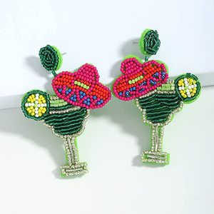 Pendientes de cuentas de semillas con cuentas chapadas en oro, último diseño, joyería colgante hecha a mano Bohemia, ropa de fiesta y regalo para mujer - Product Image 1